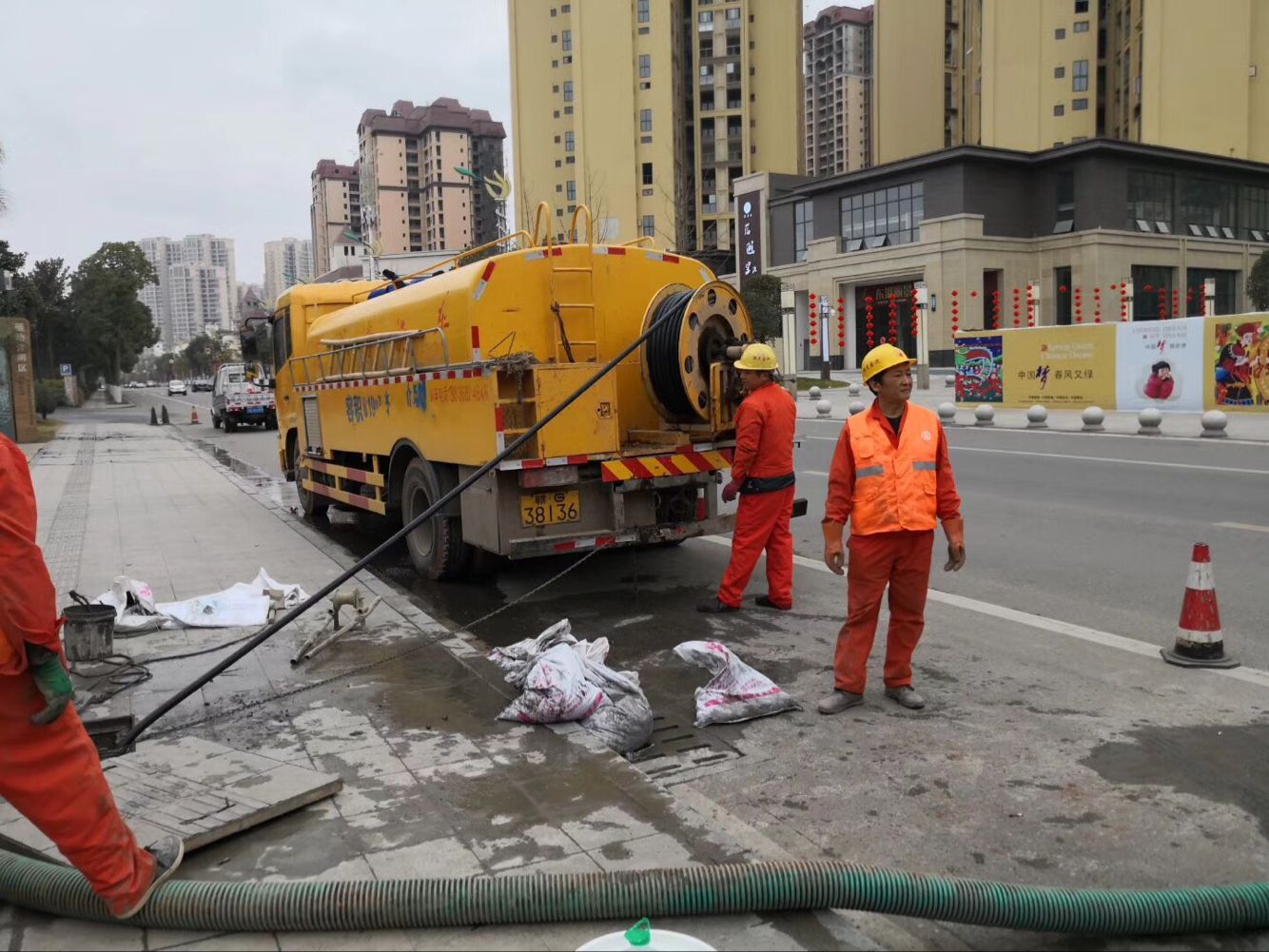 鹿寨排污管道清淤-管道清洗
